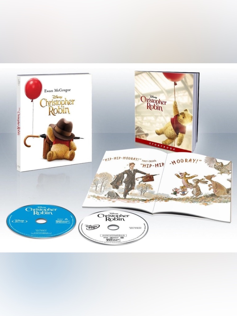 Christopher Robin Blu-Ray DVD Digital Code Limited Edition Storybook Sealed NIB